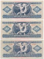 1975. 20Ft (5x) T:F közte szép papír