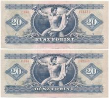 1975. 20Ft (5x) T:F közte szép papír