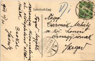 1908 Baja, Szent István tér, üzletek, piac