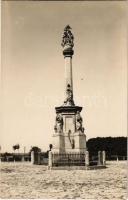 Baja, Szentháromság szobor. Weinstock Ernő A Fény fényképező és levelezőlap vállalat reklám, photo