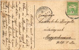 1909 Baja, Erzsébet királyné utca, Klein Rezső áruháza, Reich Farkas fia üzlete, Kőbányai kőraktér é...