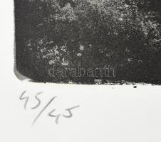 Dús László (1941-): Színes foltok (cím nélkül), 1994. Litográfia, papír, jelzett, számozott (45/45),...