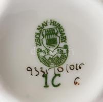 Zsolnay virágmintás váza, jelzéssel, hibátlan, m: 9 cm