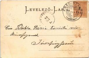 1899 (Vorläufer) Abádszalók, községháza, M. kir. posta és távirda hivatal, gyógyszertár. Revílák Ádá...