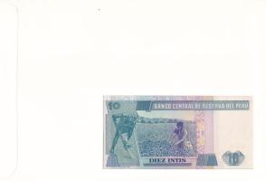 Peru 1987. 10I felbélyegzett borítékban, bélyegzéssel T:UNC Peru 1987. 10 Intis in envelope with sta...