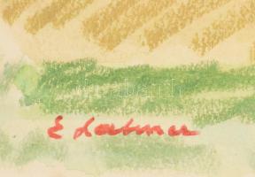 Lahner Emil (1893-1980): Provence-i táj. Vegyes technika, papír. Jelezve balra lent. 30x26 cm. Üvege...