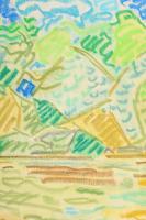 Lahner Emil (1893-1980): Provence-i táj. Vegyes technika, papír. Jelezve balra lent. 30x26 cm. Üvege...