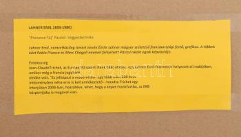 Lahner Emil (1893-1980): Provence-i táj. Vegyes technika, papír. Jelezve balra lent. 30x26 cm. Üvege...