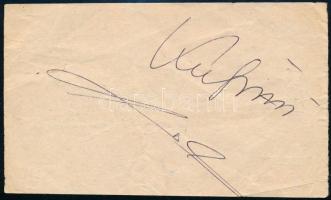 Kulcsár Győző (1940-2018) négyszeres olimpiai bajnok vívó aláírása papírlapon