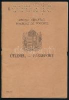 1928 Magyar Királyság által kiállított fényképes útlevél, osztrák és olasz vízumokkal