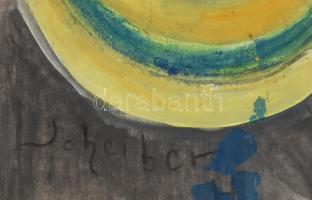 Scheiber Hugó (1873-1950): Zenélő nő. Vegyes technika, papír. Jelezve jobbra lent. Borbély László mű...