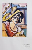 Scheiber Hugó (1873-1950): Zenélő nő. Vegyes technika, papír. Jelezve jobbra lent. Borbély László mű...