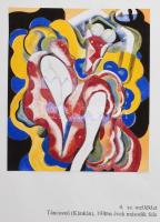 Scheiber Hugó (1873-1950): Zenélő nő. Vegyes technika, papír. Jelezve jobbra lent. Borbély László mű...