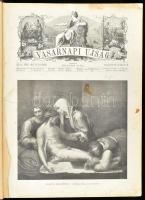 1915 Vasárnapi Ujság 62. évfolyamának egybekötött számai (1915. április - december), benne a háborúval kapcsolatos írásokkal és fotókkal, korabeli hirdetésekkel. Félvászon-kötésben, sérült gerinccel, kissé kopottas borítóval, helyenként kissé sérült, foltos lapokkal.