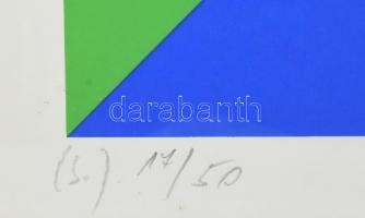 Bill, Max (1908-1994): Kompozíció fehér középpel. Szitanyomat, papír. Jelzett. Számozott (17/50). Üv...