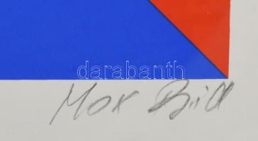 Bill, Max (1908-1994): Kompozíció fehér középpel. Szitanyomat, papír. Jelzett. Számozott (17/50). Üv...