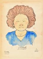 Székely Alex (1901-1968): Erotikus rajzsorozat, össz. 16 db mű, 1953-59. Akvarell, ceruza, tus, papí...