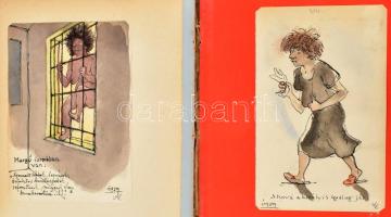 Székely Alex (1901-1968): Erotikus rajzsorozat, össz. 16 db mű, 1953-59. Akvarell, ceruza, tus, papí...