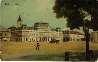 1916 Baja, Fő tér, Diamant Lajos és Gruits Konstantin üzlete. Ifj. Wagner Antal kiadása (EK)