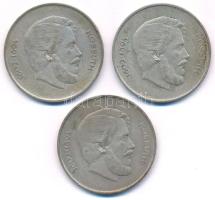 1947. 5Ft Ag "Kossuth" (3x) T:XF,VF közte patina, ph, karc  Adamo F8.1
