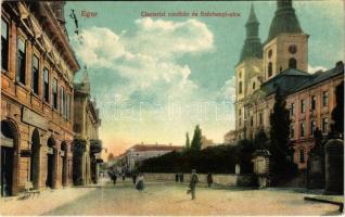 1927 Eger, Ciszterizi rendház, Széchenyi utca, üzletek (EK)