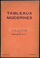 Catalogue des Tableaux Modernes. Pastels - Aquarelles - Gouaches - Dessins par Charles Angrand, Auyot, Bissiere, [...] composant la Collection de M. R. P... (Kiállítási katalógus). Paris, 1927, Moderne Imprimerie. Fekete-fehér képekkel, reprodukciókkal illusztrálva. Francia nyelven. Kiadói papírkötés, minimálisan sérült borítóval.