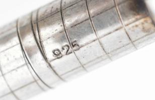 Ezüst(Ag) toll és levélbontó, jelzett, h: 14,5 és 13,5 cm, bruttó: 37,2 g