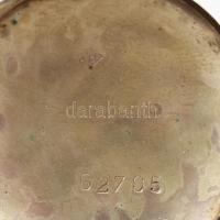 Ezüst(Ag) zsebóra, jelzett, sérült számlap, d: 3 cm, bruttó: 18,2 g