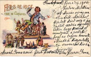 1900 Fetes de Nice, Char de Carnaval / A Nizza-i fesztivál humoros reklámlapja / Humorous carneval advertisement of Nice (EK)