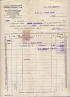 1937 Győr, Magyar Fémdobozművek R.T. fejléces számla, 2f okmánybélyeggel