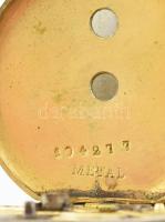 Ezüst(Ag) zsebóra, jelzett, sérült számlap, d: 4 cm, bruttó: 41,2 g