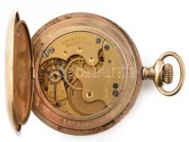 Elgin aranyozott zsebóra, sérült, nem jár, d: 4,5 cm