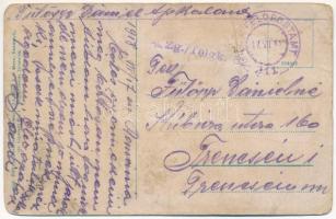 1918 Pitesti, Soseaua Trivalea / street, fountain + "4. Zg. / Telgk. 62. (fa)