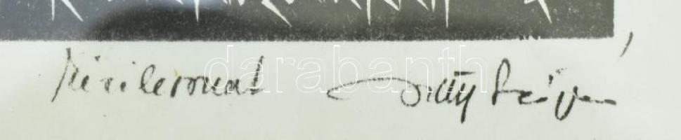 Imets László (1934-): In memoriam Kőrösi Csoma Sándor. Fametszet, papír. Üvegezett fakeretben, 11x7 ...