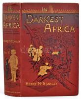 Henry M Stanley: In Darkest Africa. Vol II. London, 1890, Sampson Low Marston. 472 p. Angol nyelven. Kiadói illusztrált, aranyozott egészvászon kötés, gerincen apró sérüléssel, borítón apró kopásnyomokkal, helyenként kissé foltos lapokkal.