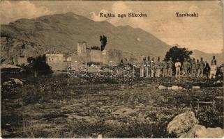 Shokodra, Szkutari, Kadar; Kujtim nga Shkodra. Taraboshi / ruins with soldiers, mountains