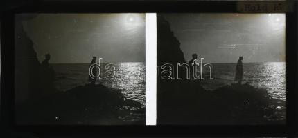 cca 1914-1918 I. világháborús sztereo üvegpozitívok, össz. 10 db, a felvételek között az SMS Bellona...