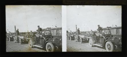 cca 1914-1918 I. világháborús sztereo üvegpozitívok, össz. 10 db, a felvételek között az SMS Bellona...