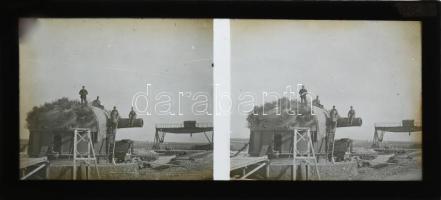 cca 1914-1918 I. világháborús sztereo üvegpozitívok, össz. 10 db, a felvételek között az SMS Bellona...