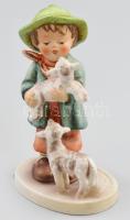 Goebel kecskepásztor fiú. Mázas kerámia, jelzett, hibátlan 16 cm