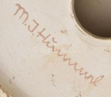 Hummel esernyős fiú. Mázas kerámia, jelzett, feje ragasztott 27 cm