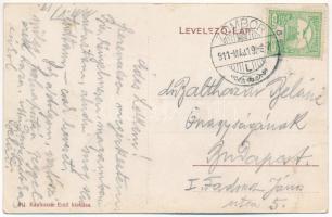 1911 Zombor, Sombor; Kossuth Lajos utca a jövőben montázslap, Singer S. és Deutsch üzlete. Kaufmann ...