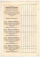 Mezőkövesd 1926. "Mezőkövesdi Népbank Részvénytársaság" 10 részvénye egyben 100P-ről, szel...