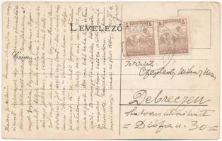 1923 Nyitra, Nitra; Nyitra vármegye címere. Athenaeum Rt. kőnyomása / coat of arms. Art Nouveau, flo...