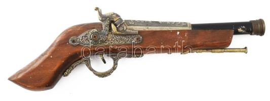 Régi kovás pisztoly replikája 40 cm