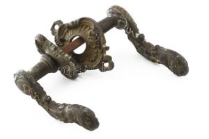 Antik öntöttvas kilincs és zárcím