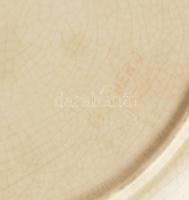 Fischer Ignác fajansz tányér. Máz alatti festéssel, jelzett, kis lepattanás 26 cm