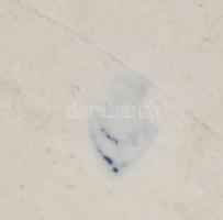 2 db Zsolnay porcelán fehér mázas edény 14 cm Jelzett