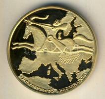 1996. "A honfoglalás emlékére" aranyozott ffém emlékérem T:PP