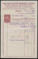 1932 Szombathely, Adler Simon - Nyugatmagyarországi Kávénagypörkölde és Teaimport - fejléces számla